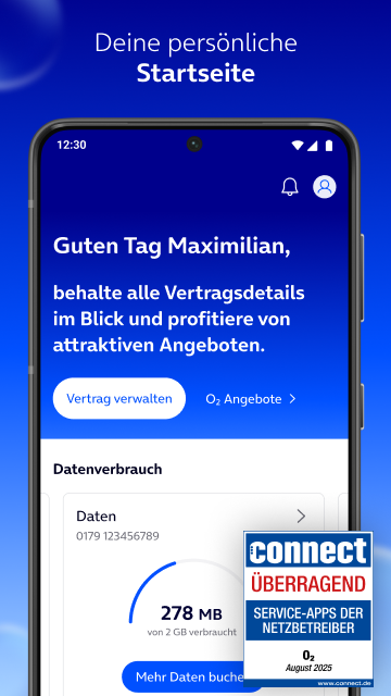 O2 Telefónica app — in-app alert messaging